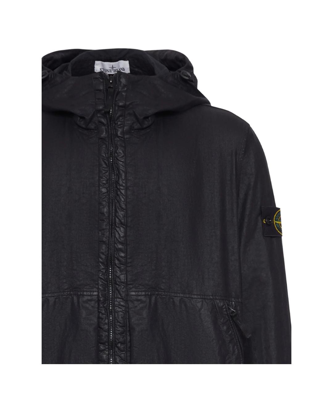STONE ISLAND Черная полиамидовая куртка, фото 2