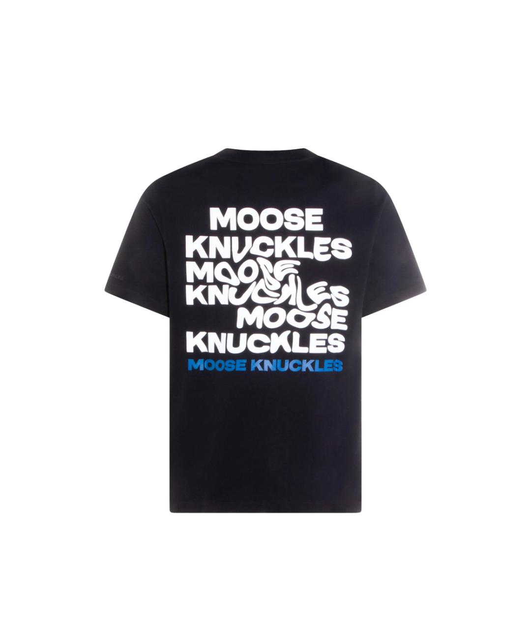 MOOSE KNUCKLES Черная хлопковая футболка, фото 2