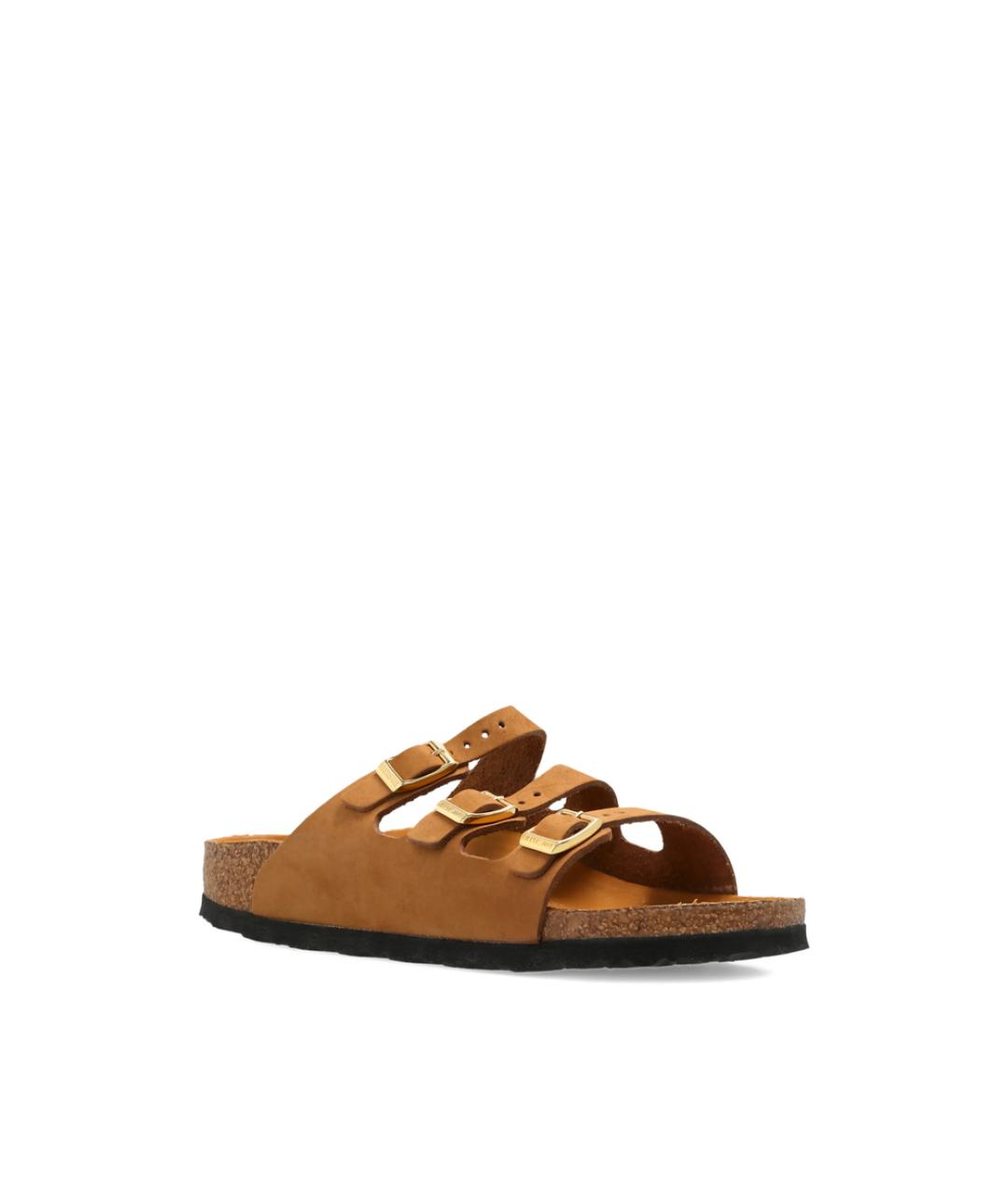 BIRKENSTOCK Коричневые замшевые сандалии, фото 2
