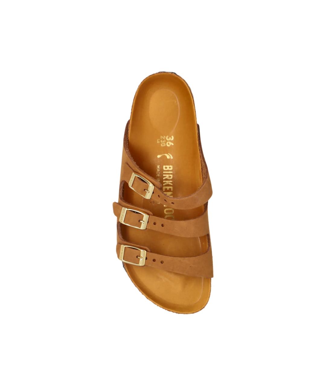 BIRKENSTOCK Коричневые замшевые сандалии, фото 4