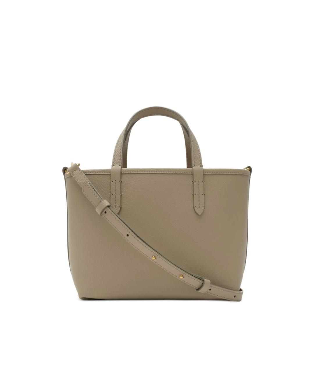 BURBERRY Бежевая кожаная сумка тоут, фото 2