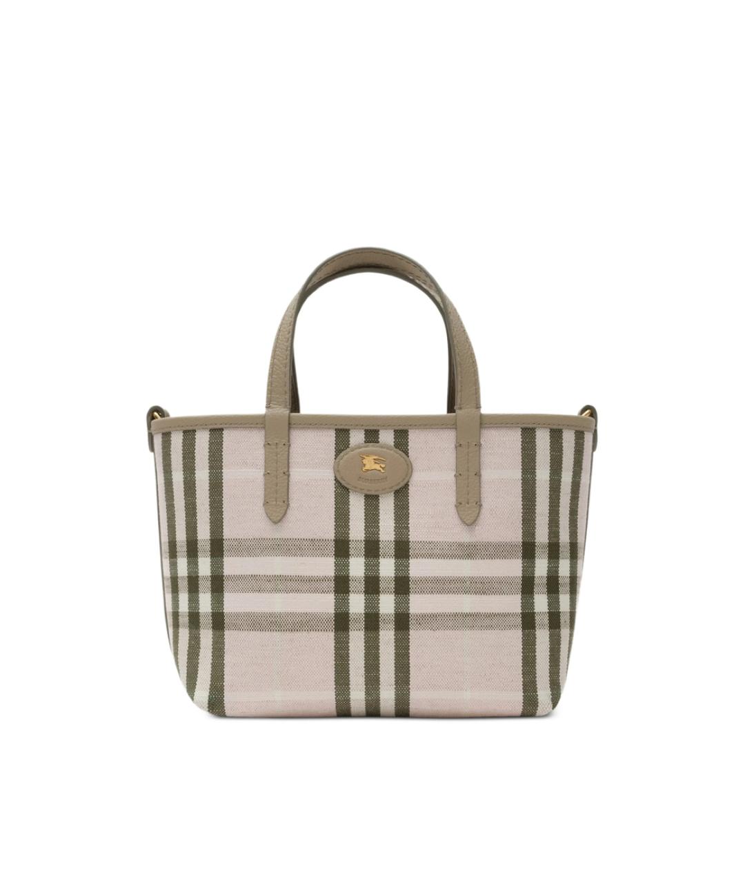 BURBERRY Бежевая кожаная сумка тоут, фото 3