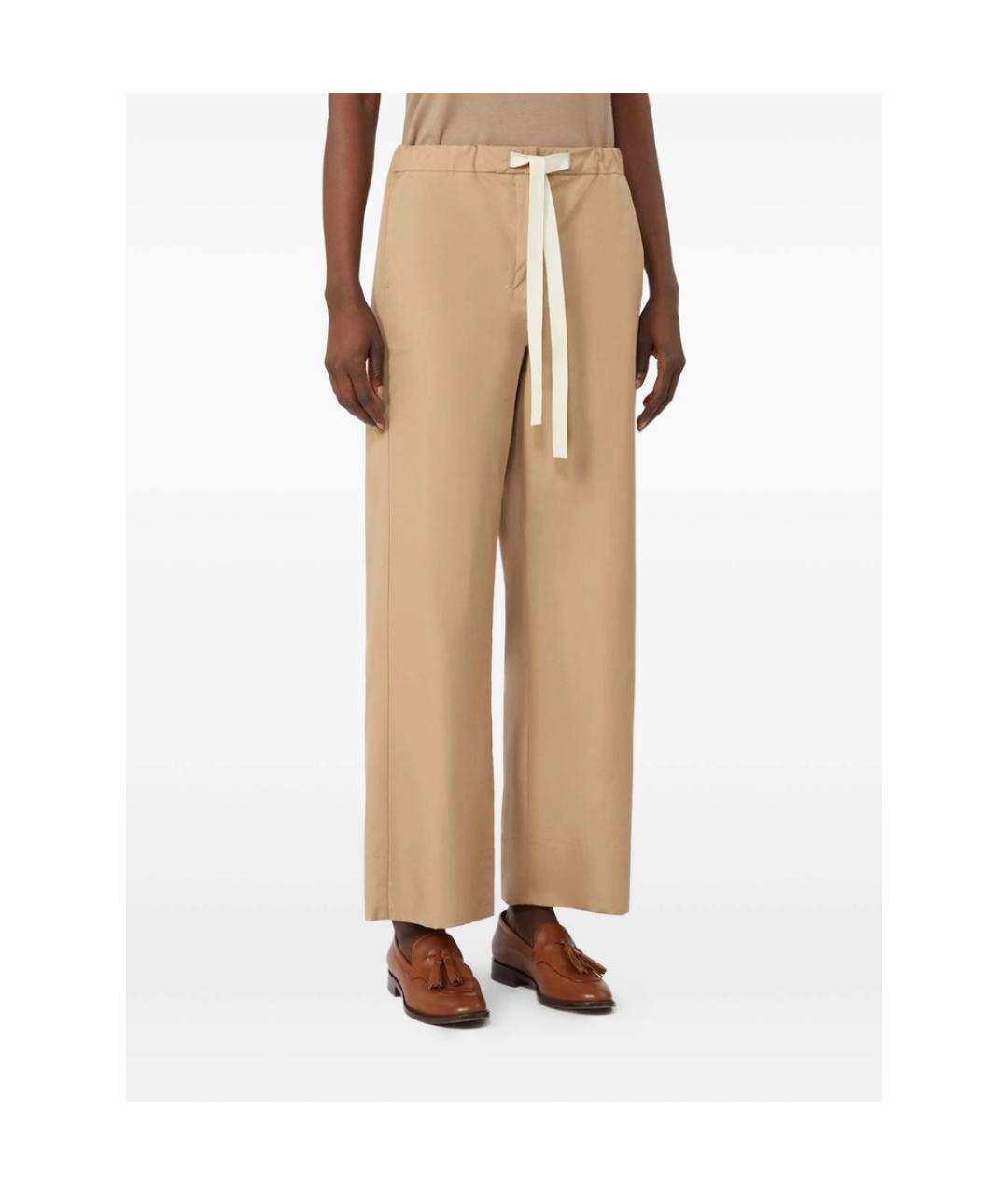 'S MAX MARA Бежевые прямые брюки, фото 2