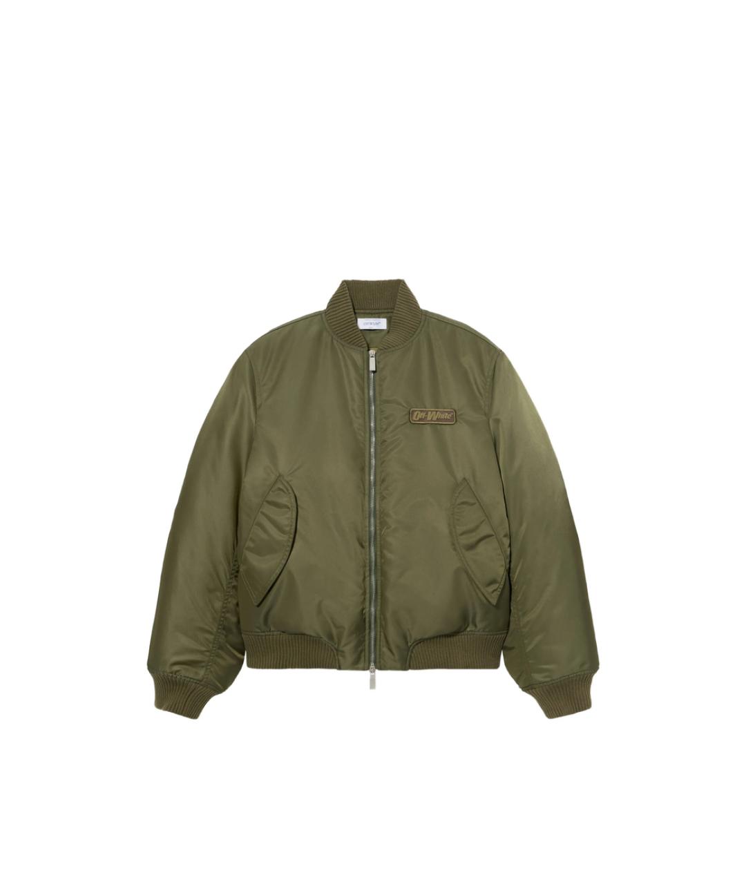 OFF-WHITE Зеленая полиамидовая куртка, фото 1