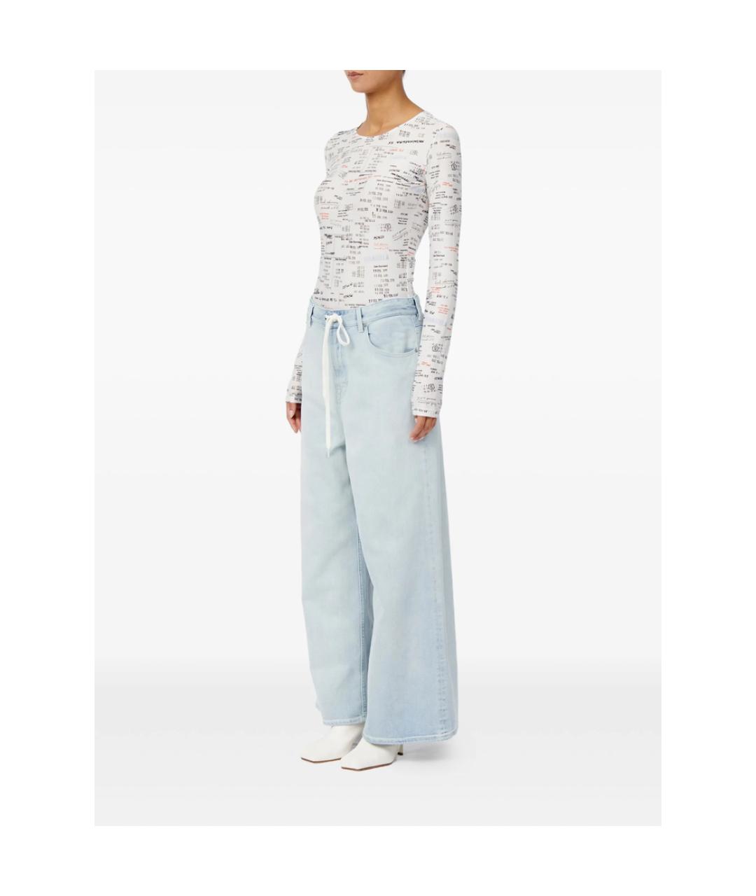 MM6 MAISON MARGIELA Синие хлопковые джинсы клеш, фото 2