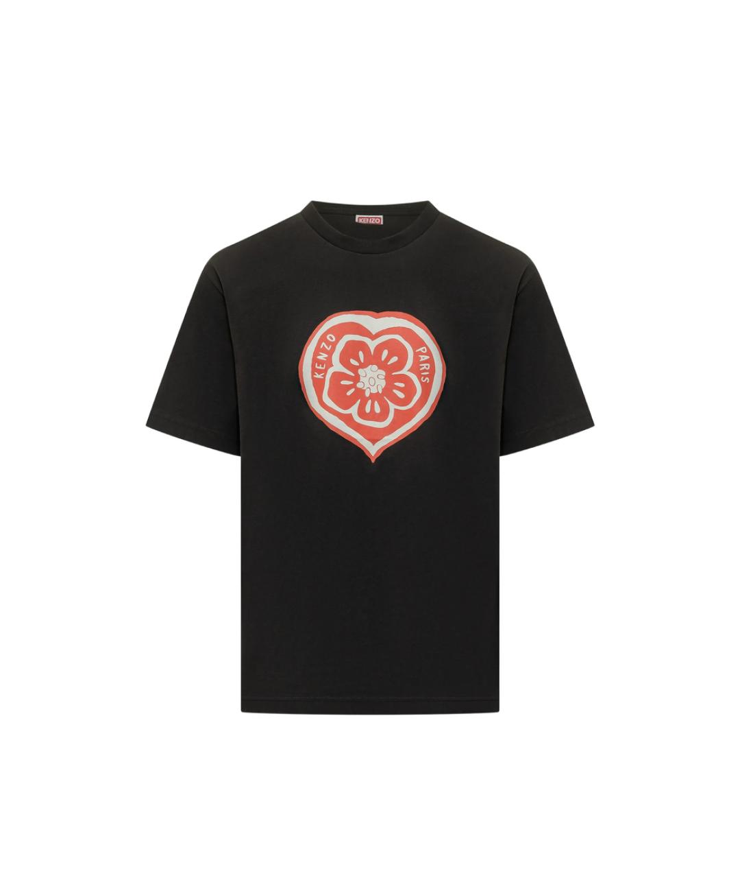 KENZO Черная хлопковая футболка, фото 1