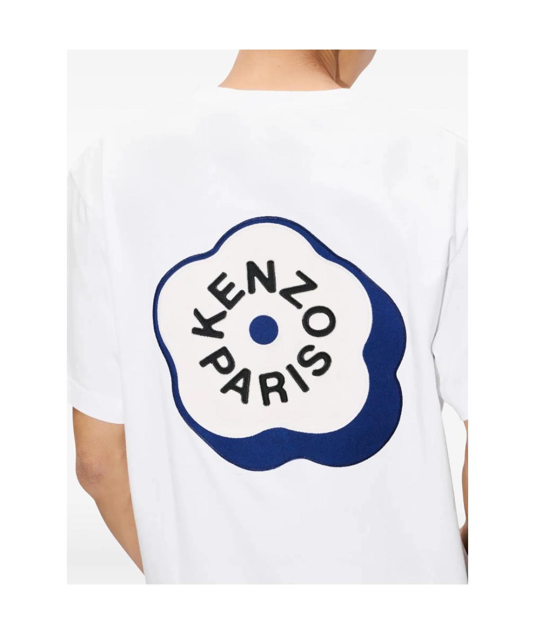 KENZO Белая хлопковая футболка, фото 2
