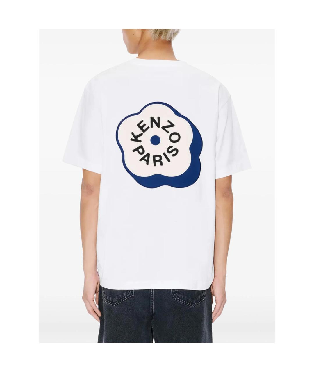 KENZO Белая хлопковая футболка, фото 3