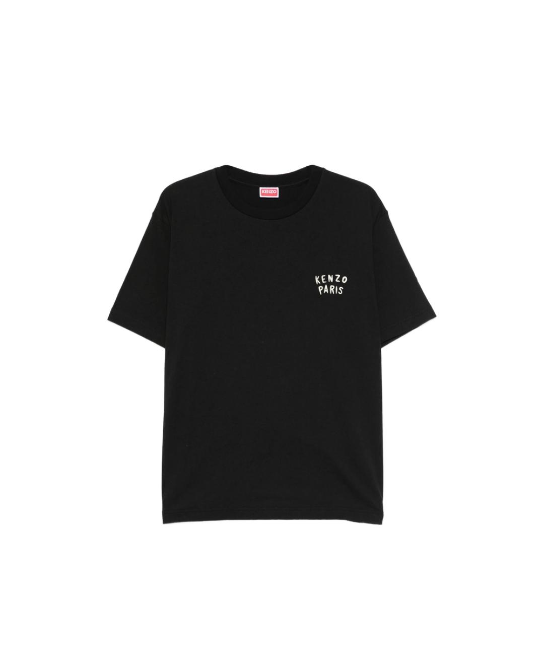 KENZO Черная хлопковая футболка, фото 1
