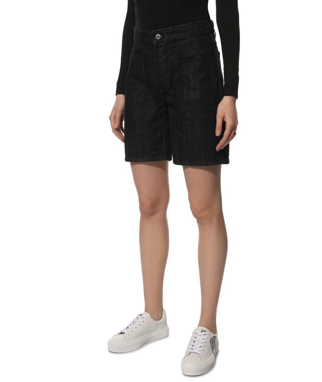 JIL SANDER Антрацитовые хлопковые шорты, фото 2