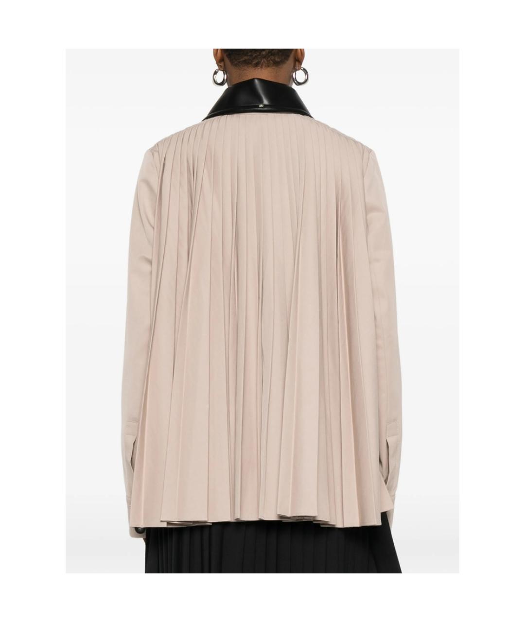 SPORTMAX Бежевая полиэстеровая куртка, фото 2