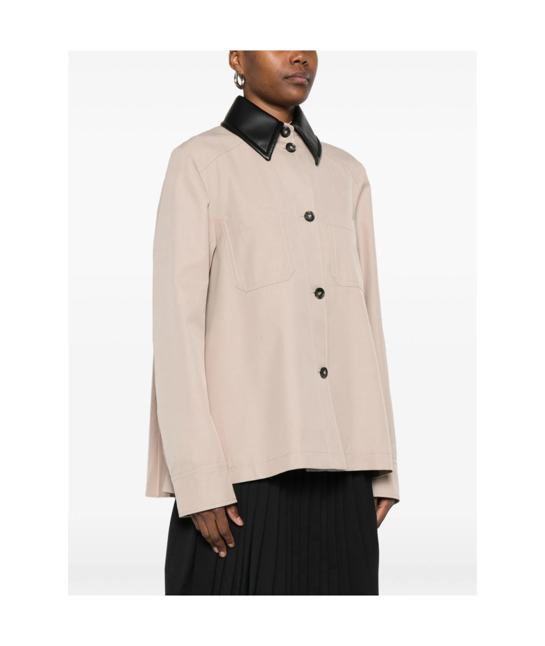SPORTMAX Бежевая полиэстеровая куртка, фото 3