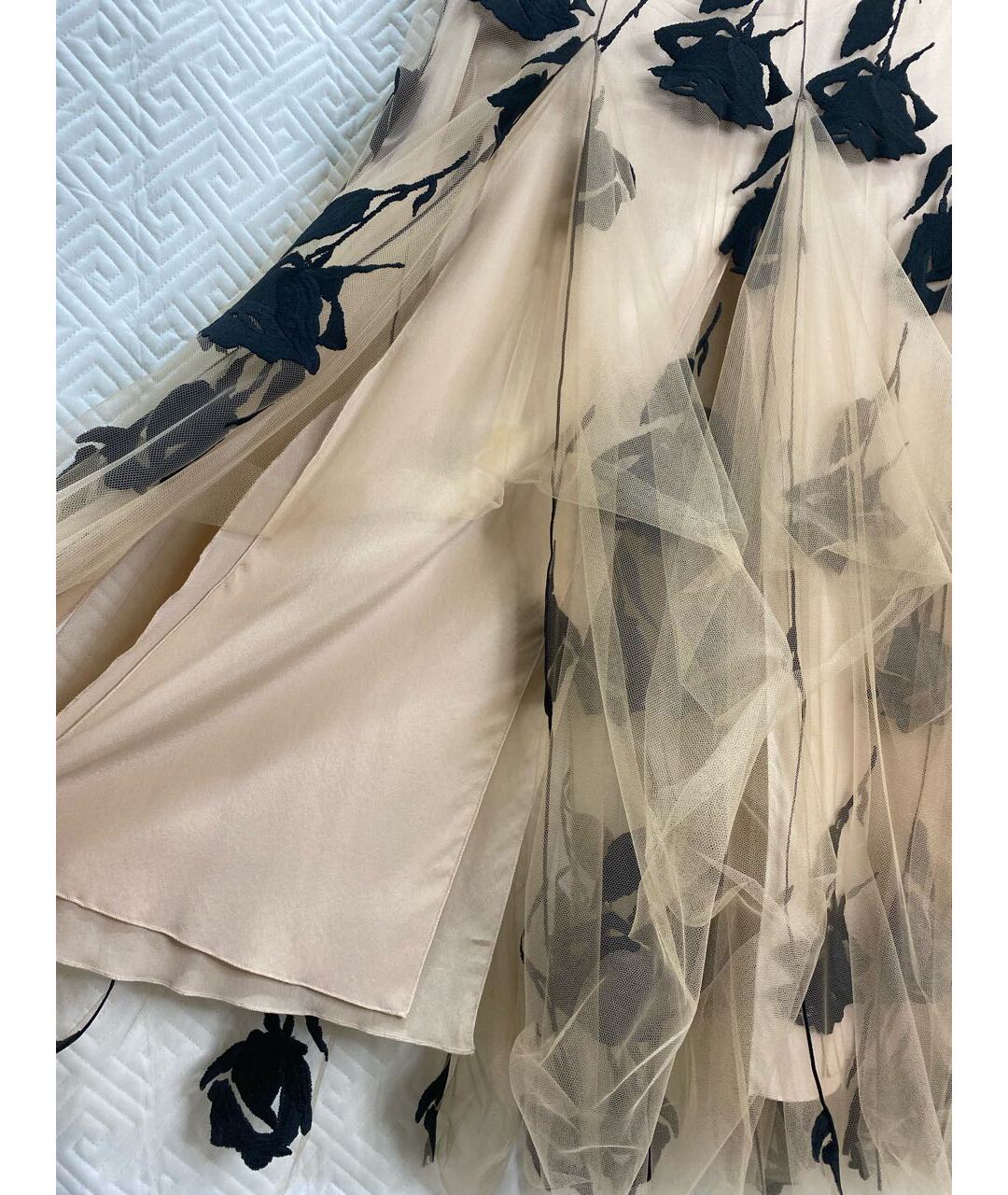 BLUMARINE Бежевая полиэстеровая юбка макси, фото 5