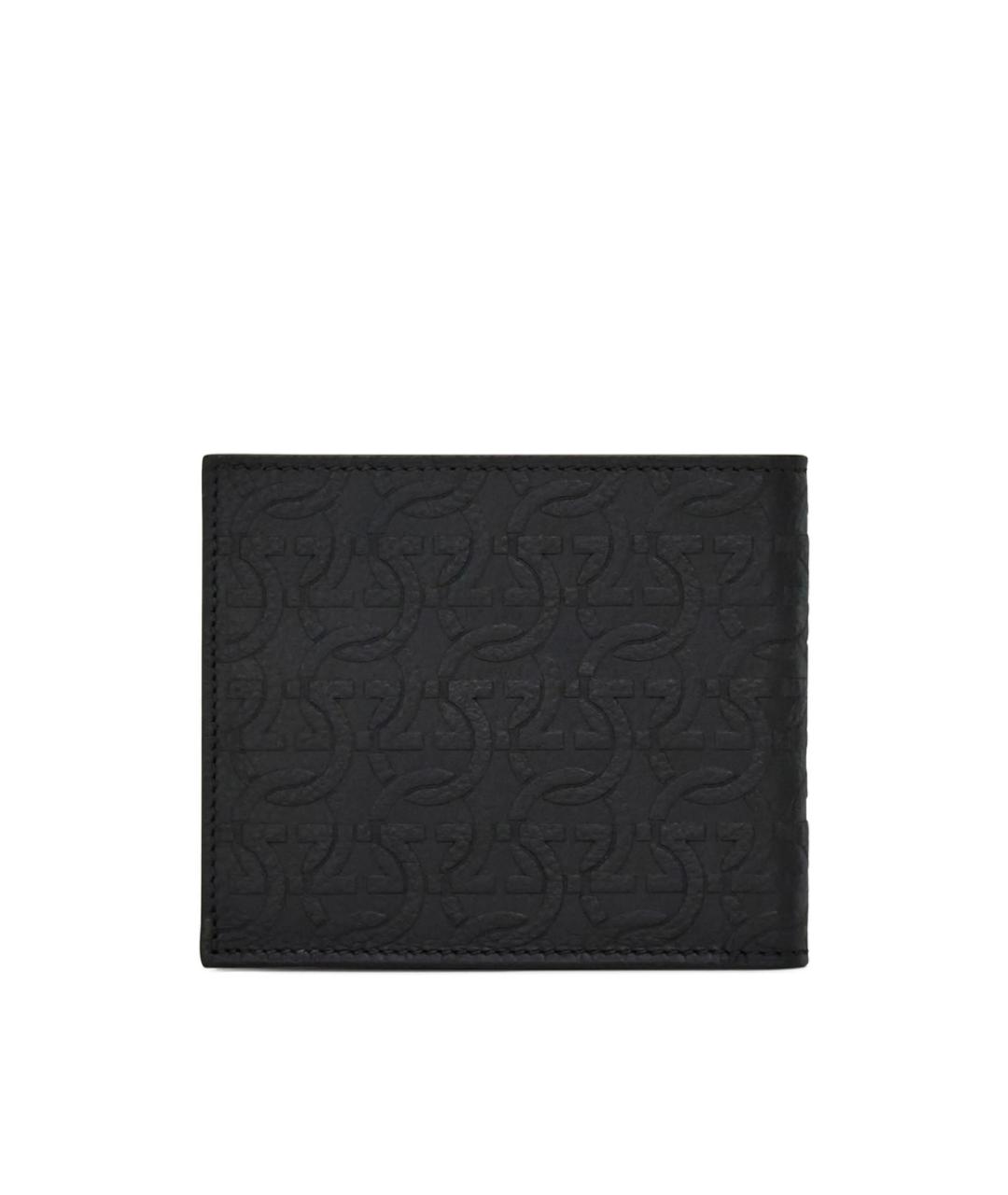 FERRAGAMO Черный кожаный кошелек, фото 5