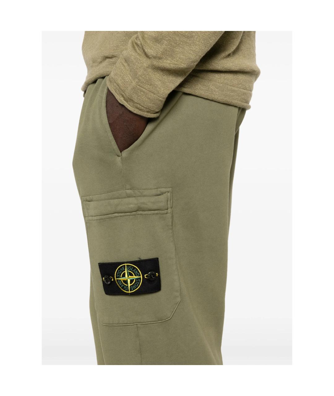 STONE ISLAND Зеленый хлопковый спортивный костюм, фото 5