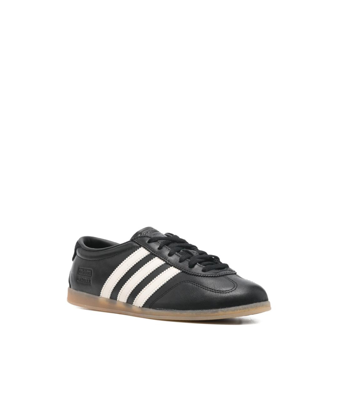 ADIDAS Черные кожаные низкие кроссовки / кеды, фото 4
