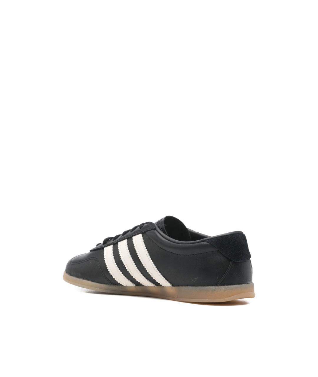 ADIDAS Черные кожаные низкие кроссовки / кеды, фото 3