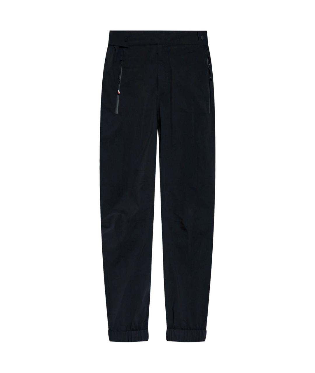 MONCLER GRENOBLE Черные полиамидовые повседневные брюки, фото 1