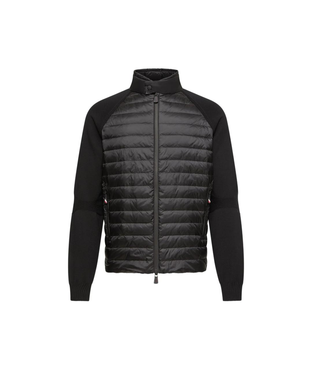 MONCLER GRENOBLE Черный полиэстеровый пуховик, фото 1
