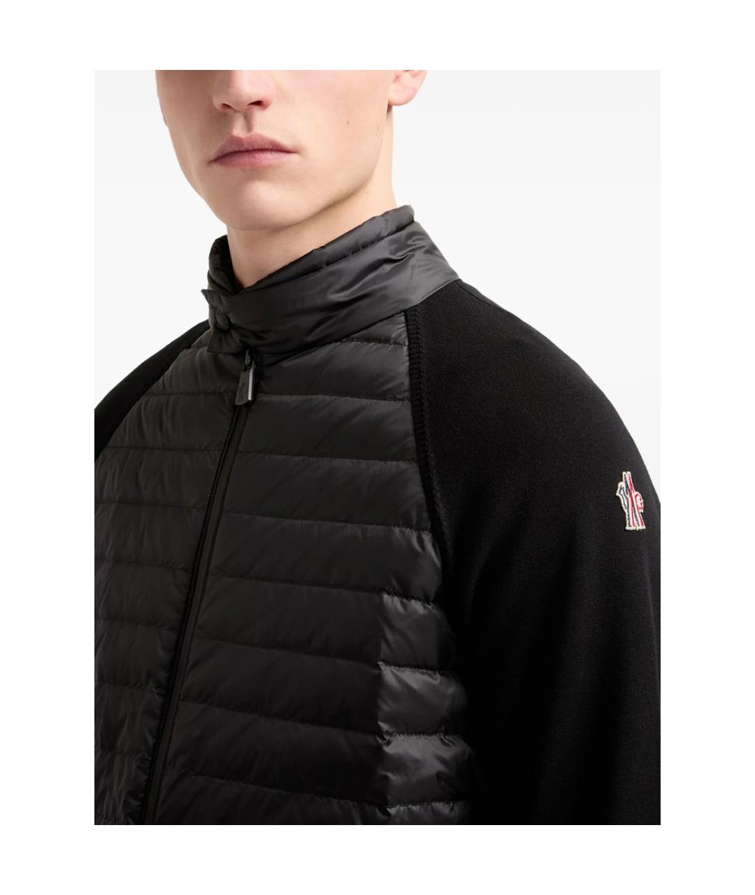 MONCLER GRENOBLE Черный полиэстеровый пуховик, фото 6