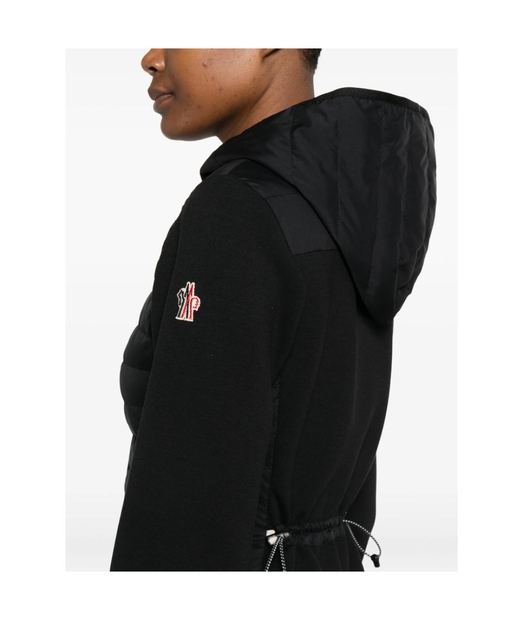 MONCLER GRENOBLE Черная полиэстеровая куртка, фото 4