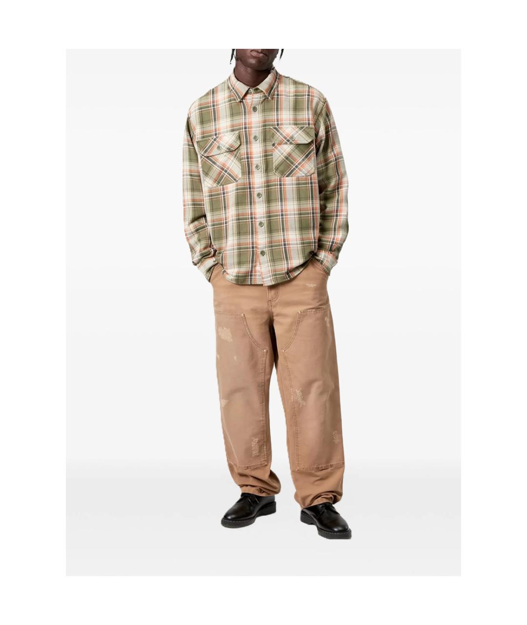CARHARTT Коричневые хлопковые повседневные брюки, фото 3
