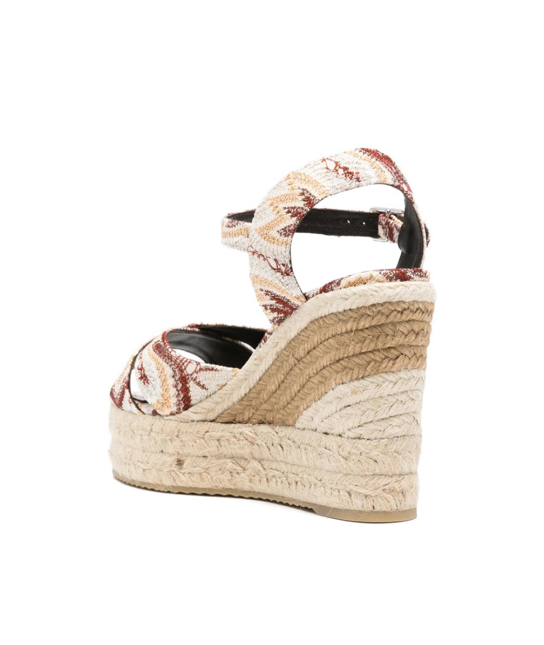 MISSONI Бежевые текстильные босоножки, фото 2
