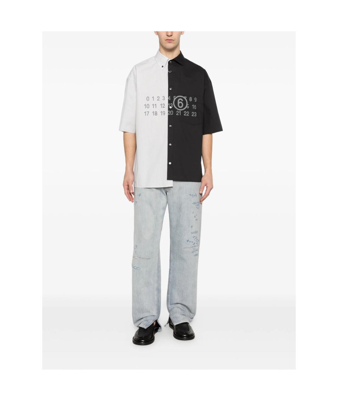 MM6 MAISON MARGIELA Синие хлопковые прямые джинсы, фото 2