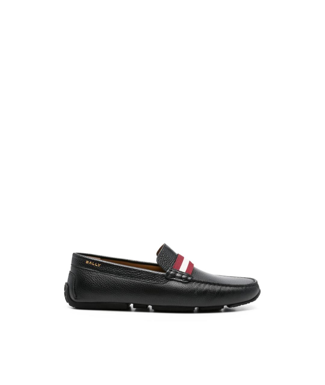 BALLY Черные кожаные лоферы, фото 1