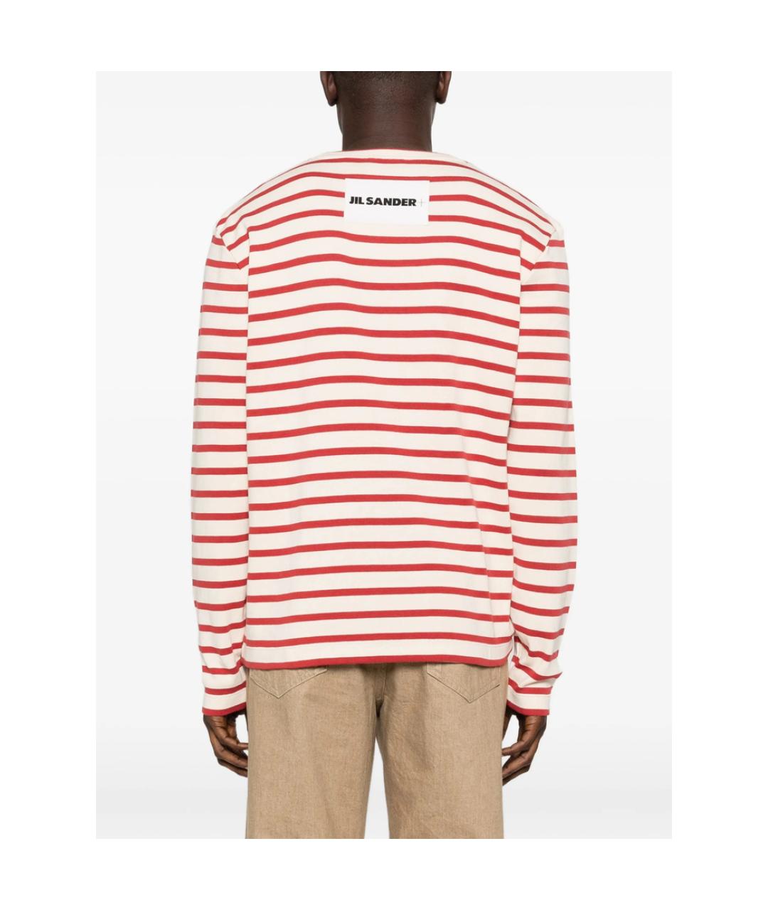 JIL SANDER Красная хлопковая футболка, фото 3