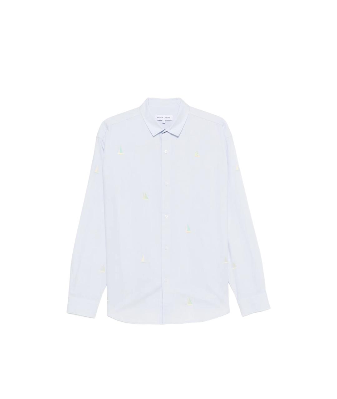 MAISON LABICHE Синяя хлопковая классическая рубашка, фото 1