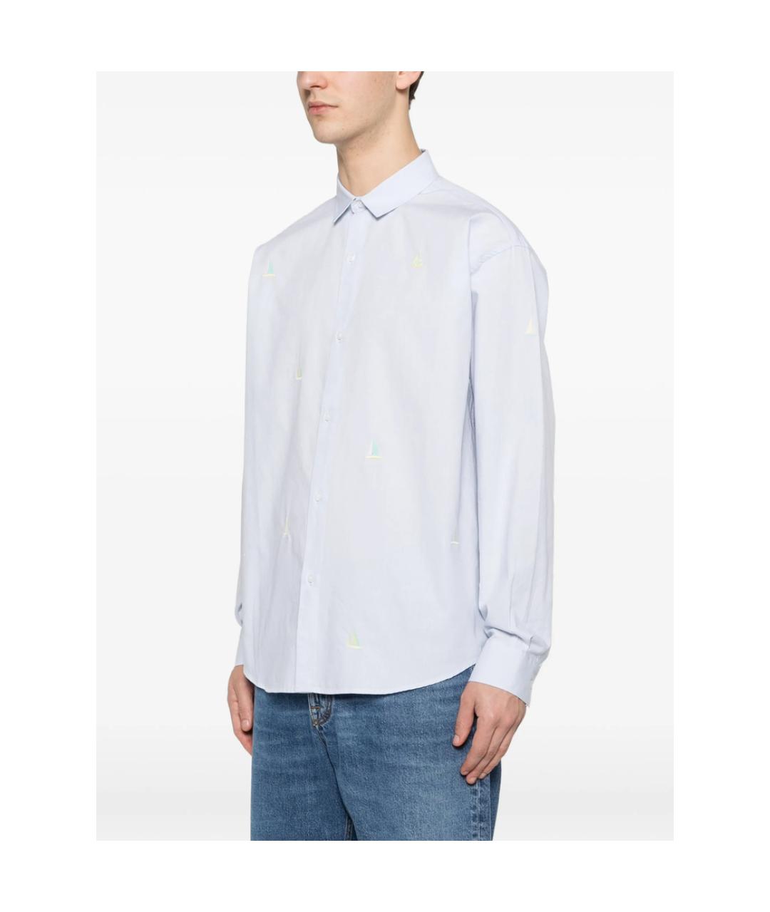 MAISON LABICHE Синяя хлопковая классическая рубашка, фото 2