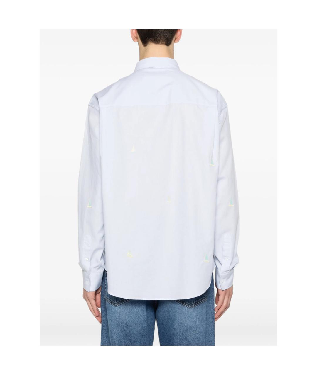 MAISON LABICHE Синяя хлопковая классическая рубашка, фото 5
