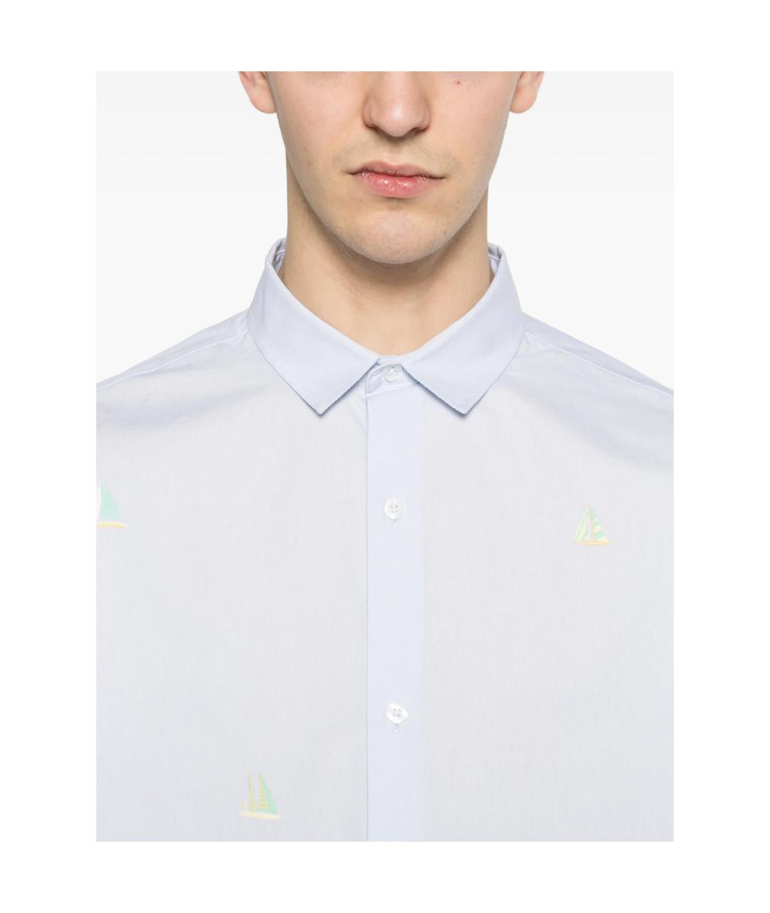 MAISON LABICHE Синяя хлопковая классическая рубашка, фото 3