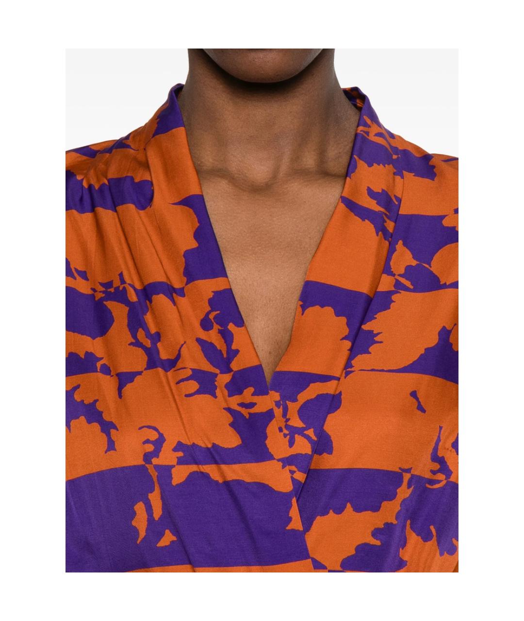 DRIES VAN NOTEN Оранжевое вискозное повседневное платье, фото 5