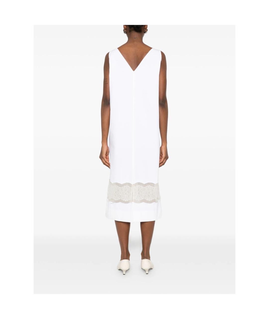 Carven Белое хлопковое повседневное платье, фото 2