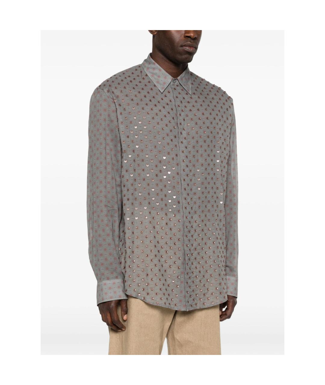 DRIES VAN NOTEN Синяя хлопковая кэжуал рубашка, фото 3