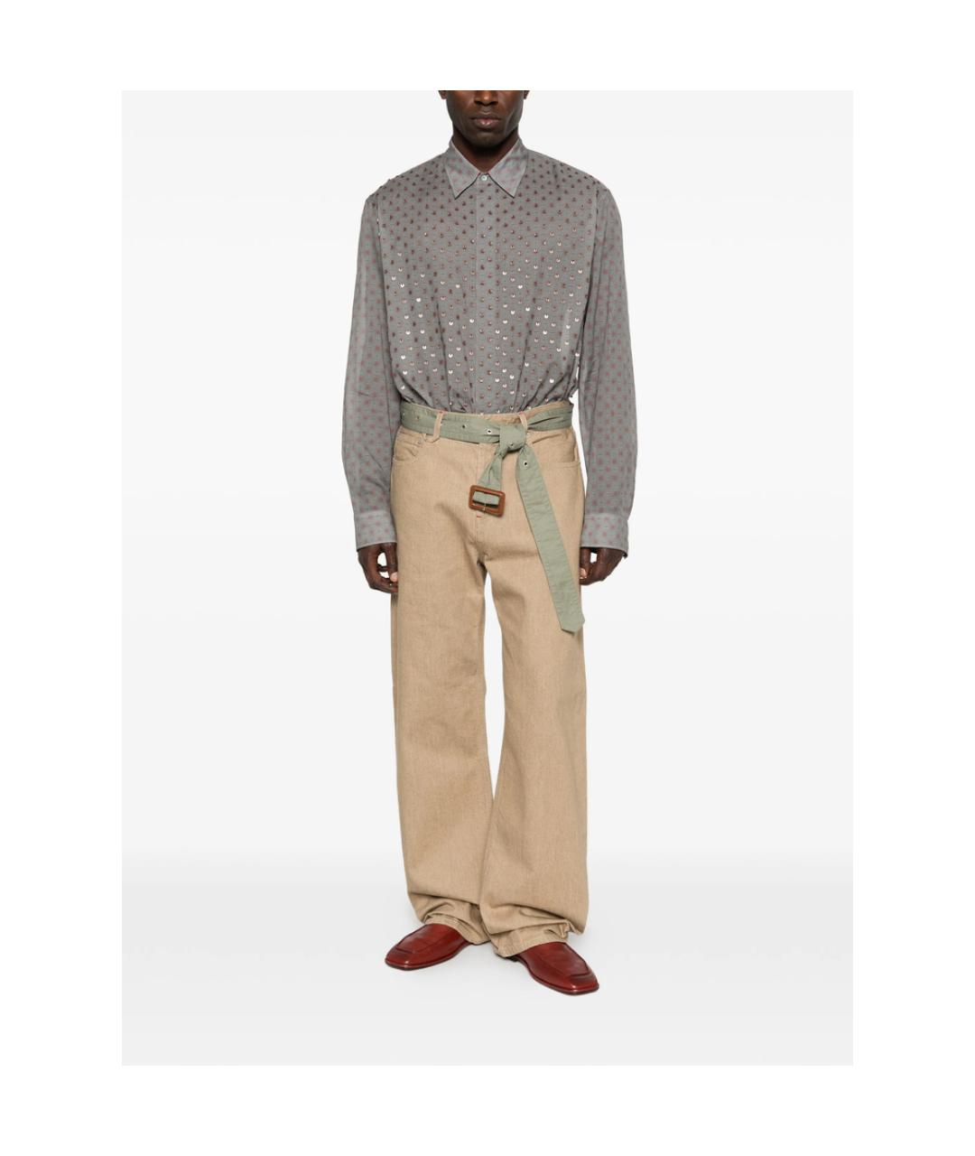 DRIES VAN NOTEN Синяя хлопковая кэжуал рубашка, фото 2