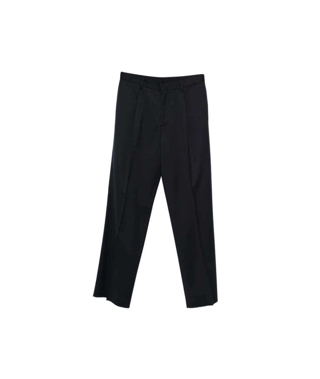 LARDINI Синие шерстяные классические брюки, фото 1