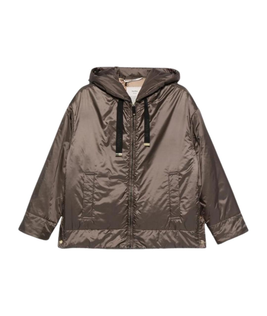 MAX MARA Коричневая полиэстеровая куртка, фото 1