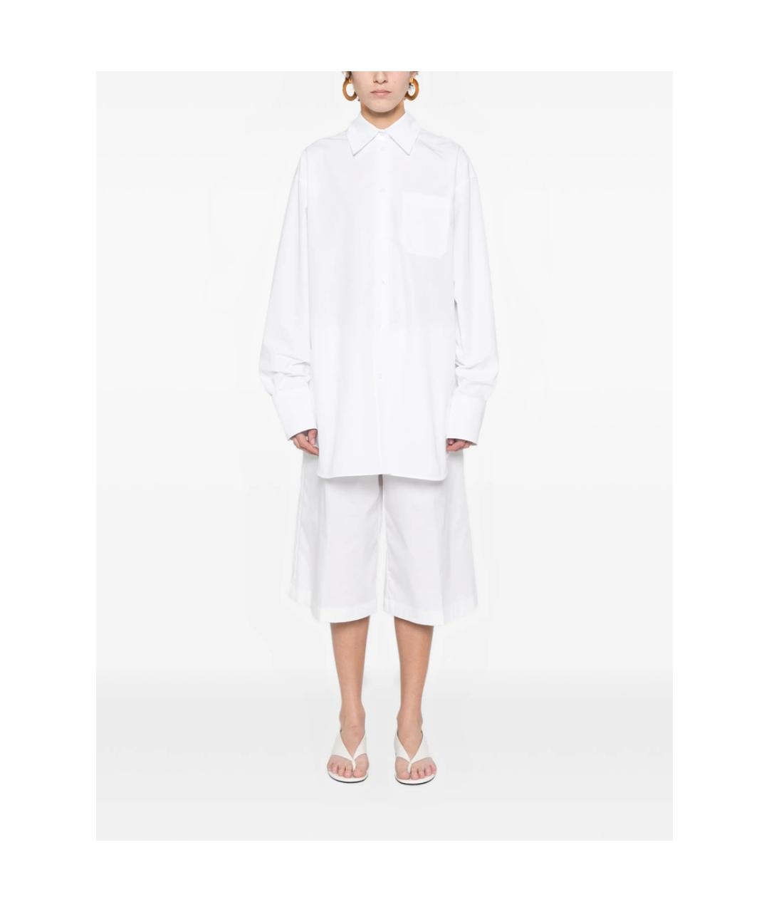 SPORTMAX Белая полиэстеровая рубашка, фото 3
