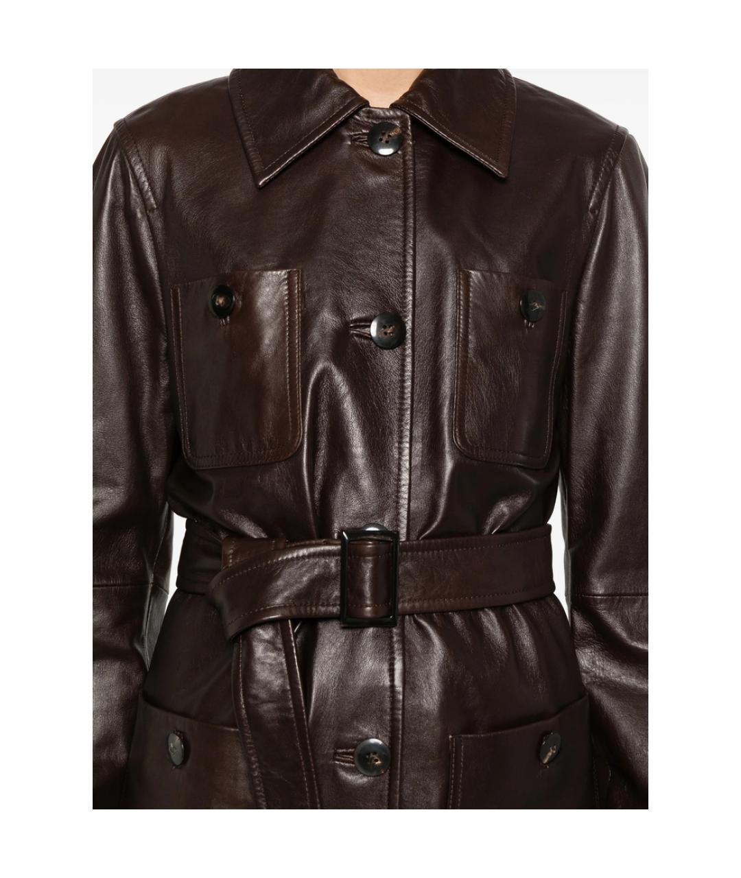 MAX MARA STUDIO Коричневое пальто, фото 4