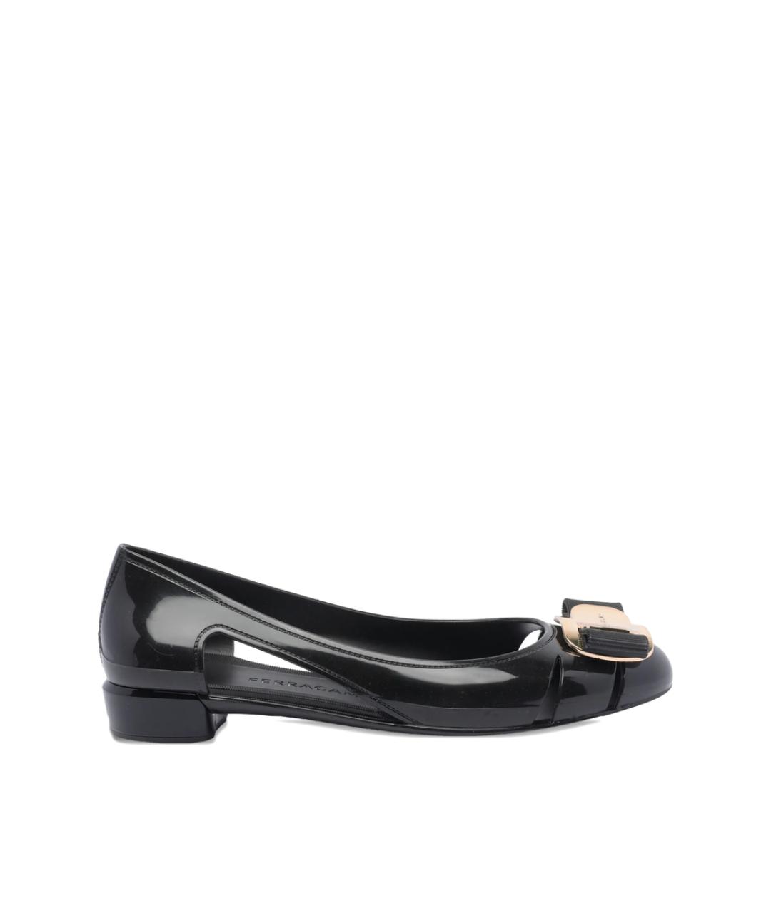 FERRAGAMO Черные балетки, фото 1