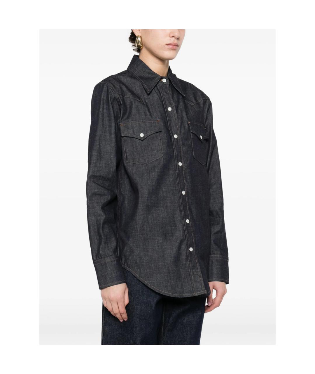 A.P.C. Синяя хлопковая рубашка, фото 5