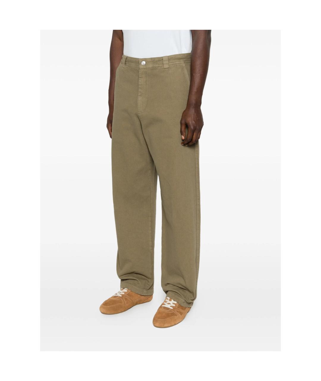 A.P.C. Зеленые хлопковые повседневные брюки, фото 5