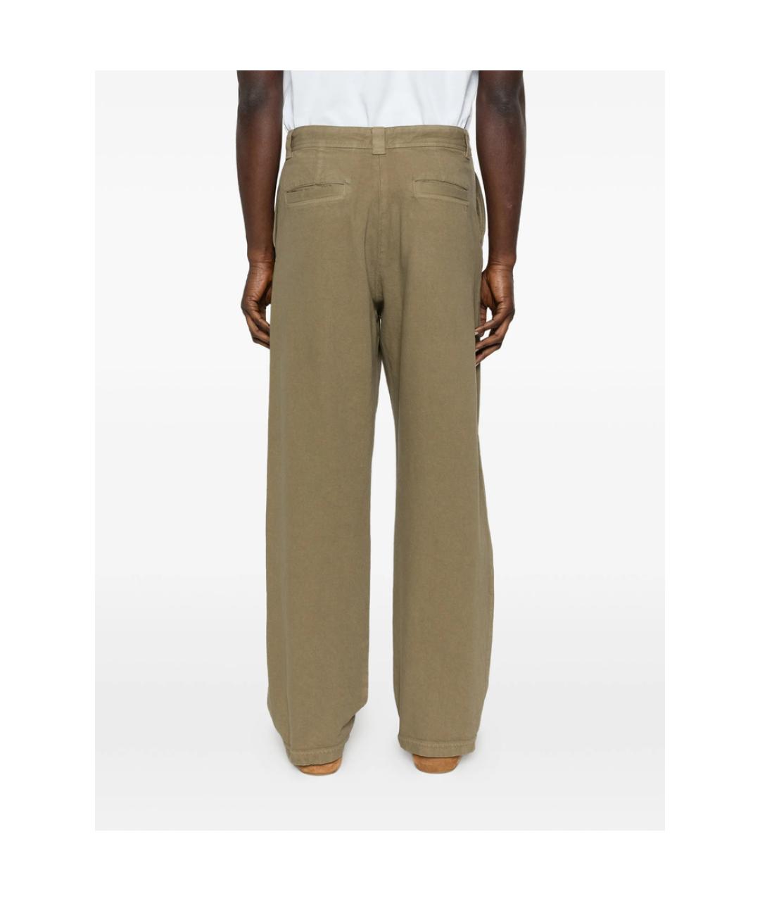 A.P.C. Зеленые хлопковые повседневные брюки, фото 3