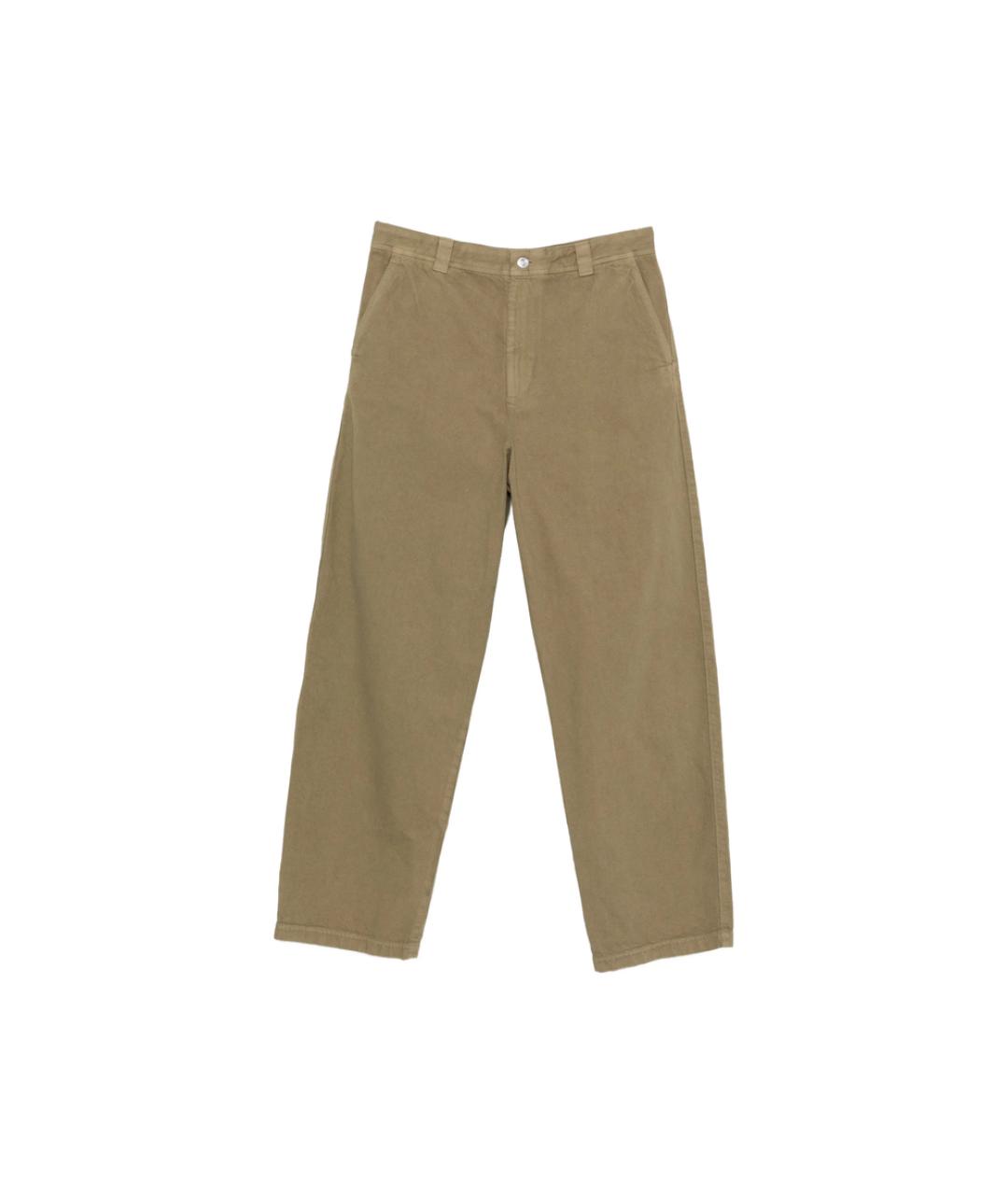 A.P.C. Зеленые хлопковые повседневные брюки, фото 1
