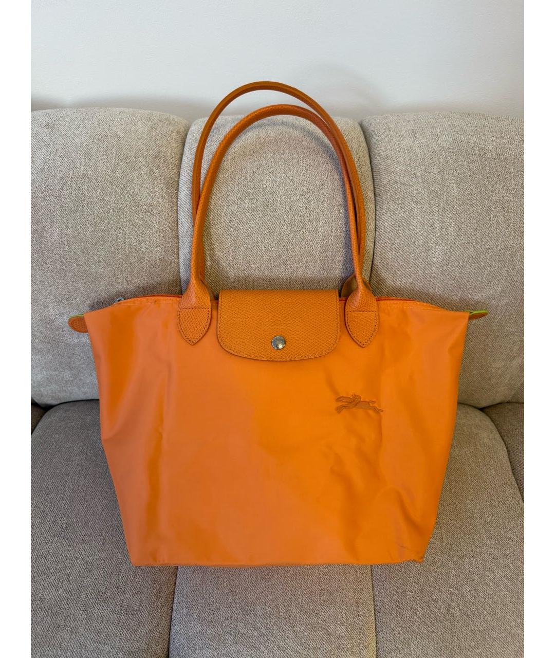 LONGCHAMP Оранжевая сумка тоут, фото 3