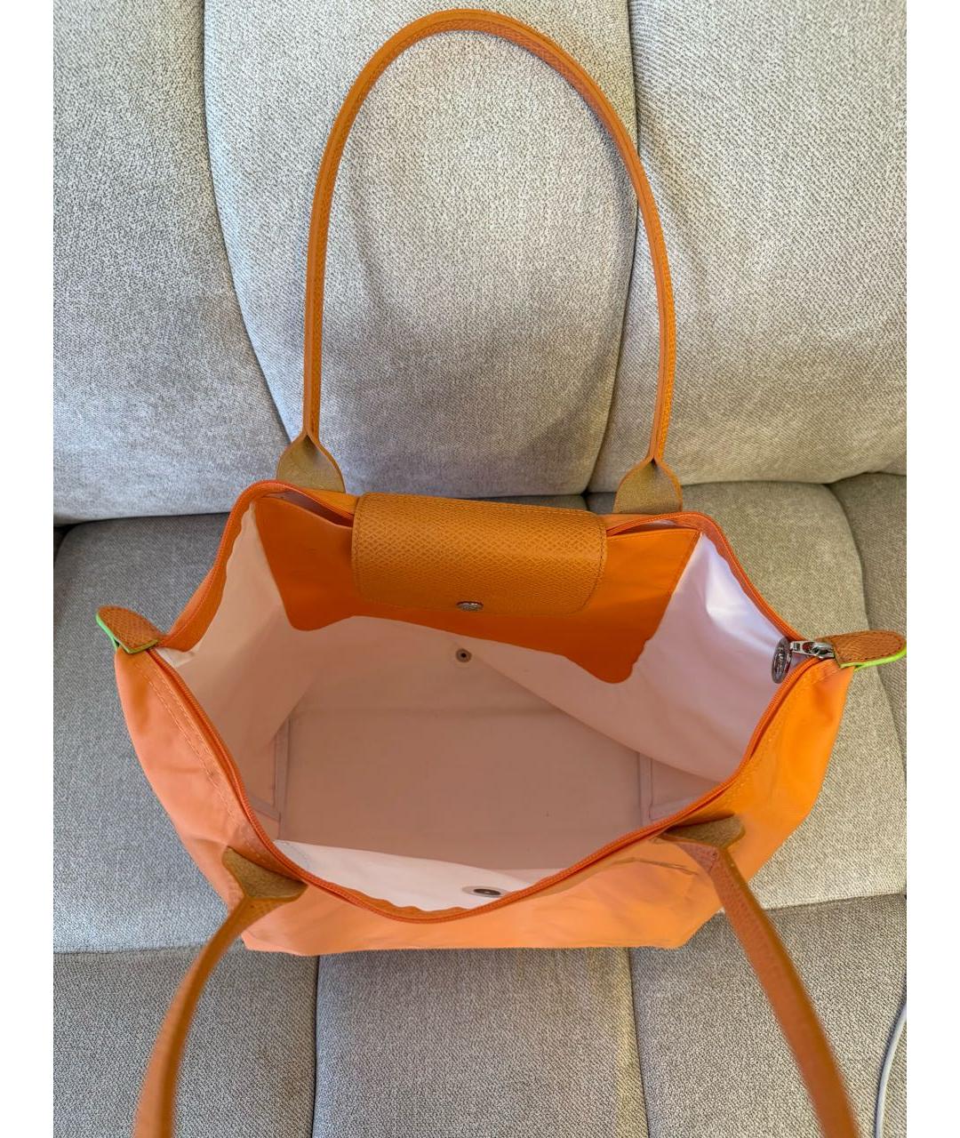 LONGCHAMP Оранжевая сумка тоут, фото 4
