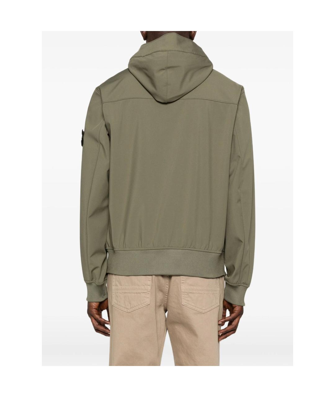 STONE ISLAND Зеленая полиэстеровая куртка, фото 5